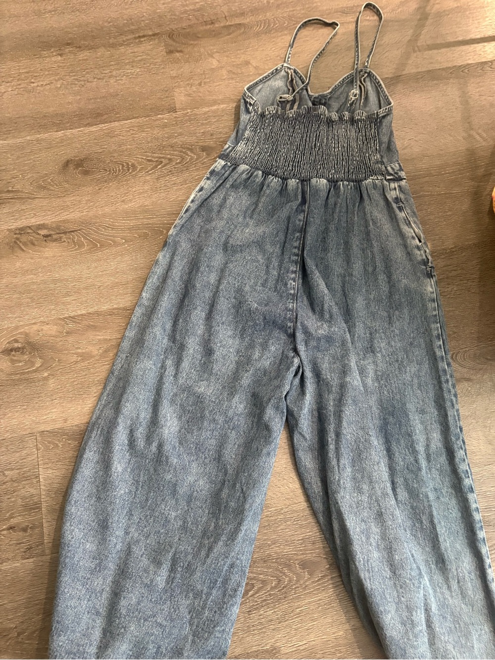 Bluivy Light Blue Denim Wide-Leg Overalls - Picture 6 of 6